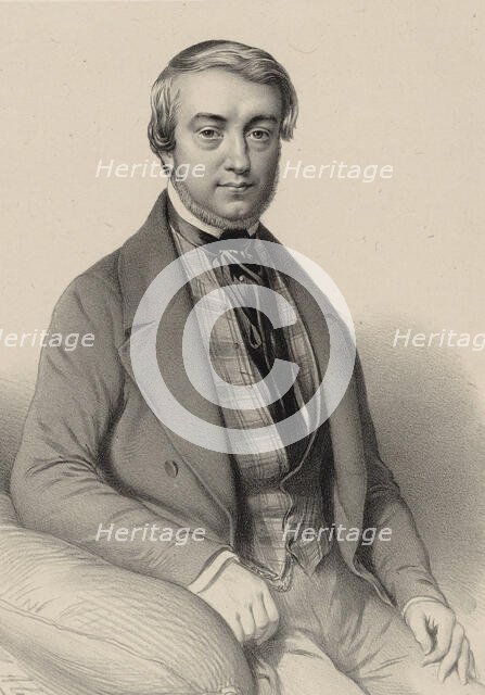 Portrait of the composer Adolphe Le Carpentier (1809-1869), 1860. Creator: Alophe, Marie-Alexandre Menut (1812-1883).