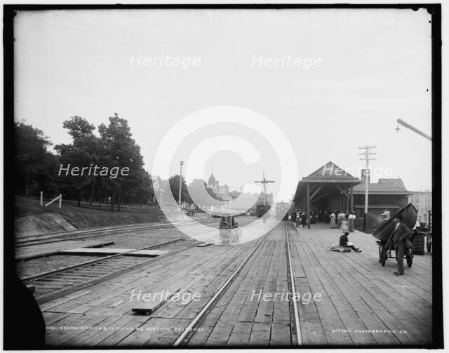 Grand Rapids & Indiana R.R. station, Petoskey, between 1890 and 1901. Creator: Unknown.