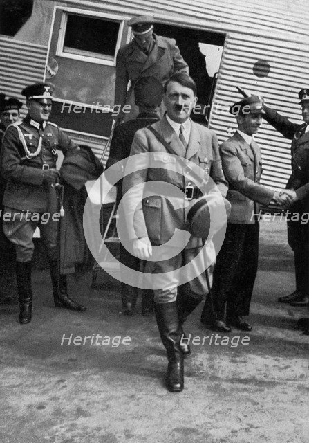 'The Führer promotes aviation by his example', 1936. Artist: Unknown
