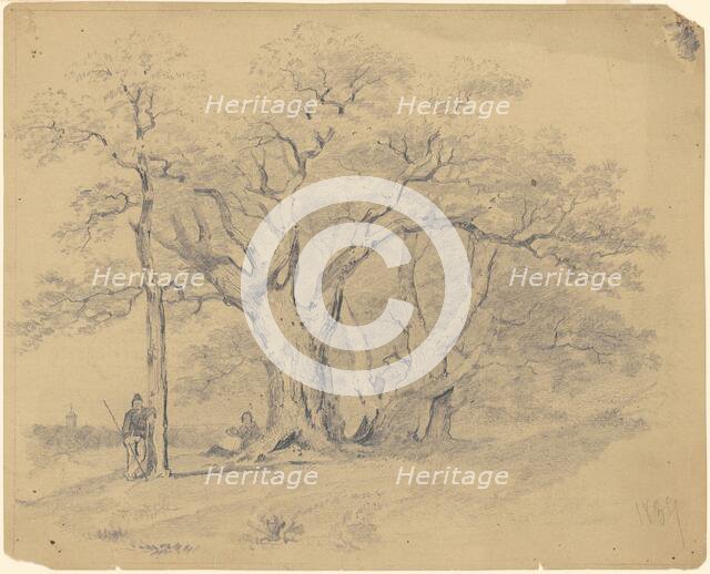 By the Old Oak Trees, 1839. Creator: James Goodwyn Clonney.