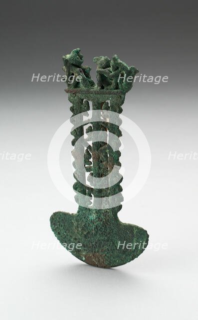 Ceremonial Knife (Tumi) With Figural Scene and Zoomorphic Figures, A.D. 1100/1470. Creator: Unknown.