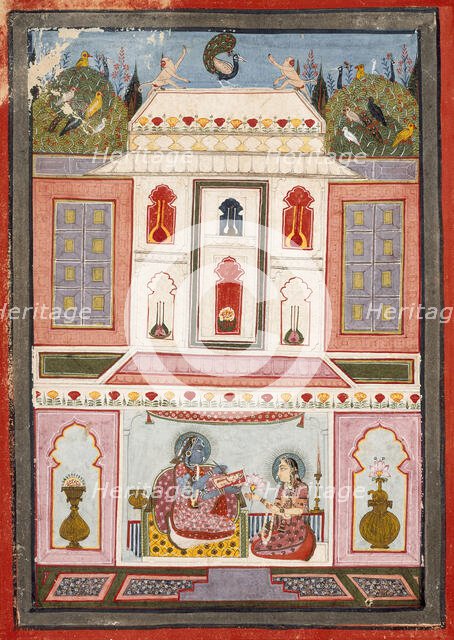 Dhanashri Ragini, First Wife of Dipak Raga, Folio from a Ragamala (Garland of Melodies), c1700. Creator: Unknown.