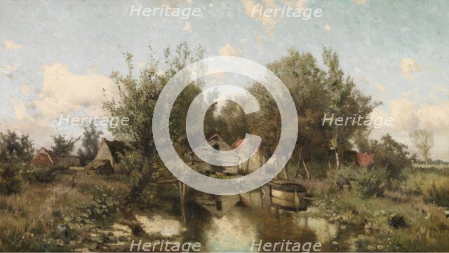 Landscape near Waasmunster, c1850-1910. Creator: Jacques Rosseels.