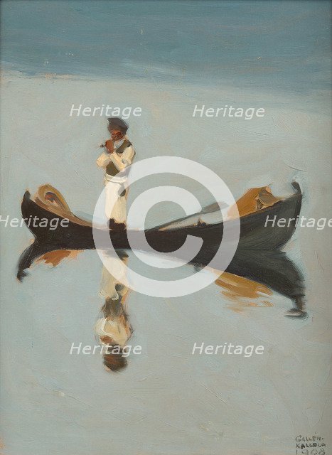 Man fishing, 1908. Artist: Gallen-Kallela, Akseli (1865-1931)