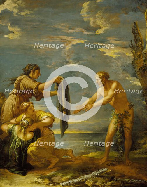 Odysseus and Nausicaa, c1655. Creator: Salvator Rosa.