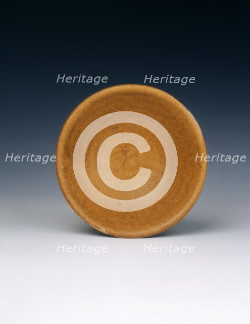 Shallow lead glazed dish, Late Tang dynasty, China, 9th century. Artist: Unknown