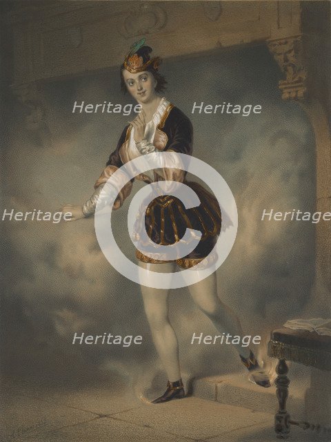 Portrait of the ballerina Marie Taglioni (1804-1884) as Satanella, 1853.