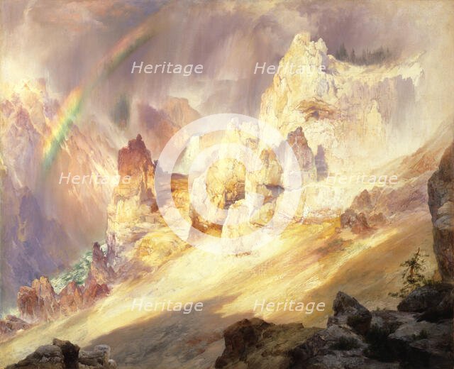 Rainbow over the Grand Canyon of the Yellowstone, 1900. Creator: Thomas Moran.