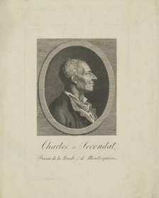 Charles de Secondat, Baron de Montesquieu (1689-1755), c. 1795. Creator: Anonymous.