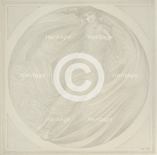 Eurydice floating among flames, 1872-1875. Artist: Sir Edward Coley Burne-Jones.