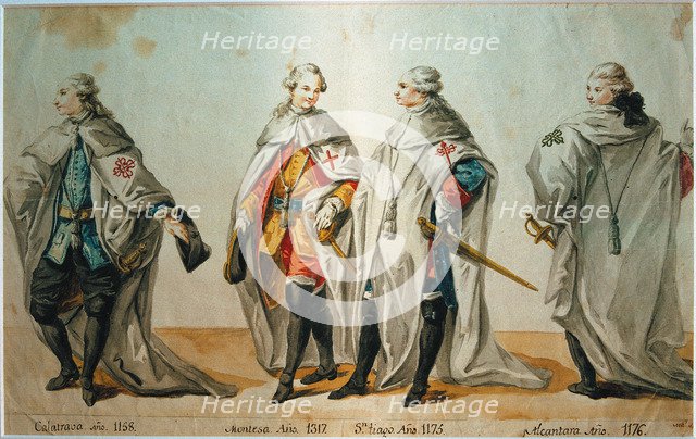 Knights of the Military Orders: Order of Montesa (1317), Calatrava (1158), Santiago (1175) and Al…