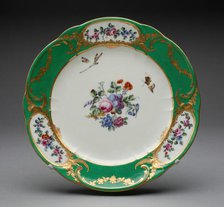 Plate, Sèvres, 1765. Creators: Sèvres Porcelain Manufactory, Guillaume Noël.