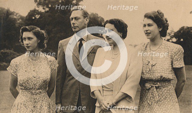 The Royal Family in the grounds of the Royal Lodge, Winsor, 1946. Artist: Lisa Sheridan