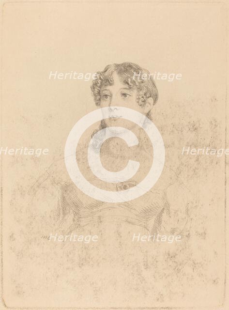 Lady Maria Hooker When Miss Turner at Age Seventeen, 1814. Creator: Mary Dawson Turner.