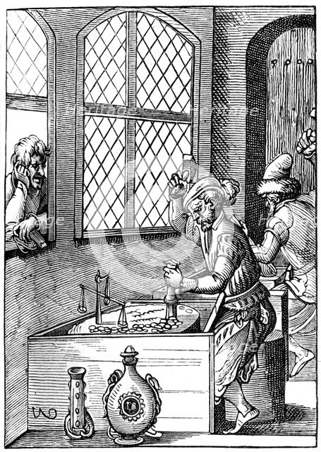 Coin maker, 16th century (1849).Artist: Jost Amman