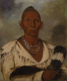 Múk-a-tah-mish-o-káh-kaik, Black Hawk, Prominent Sac Chief, 1832. Creator: George Catlin.