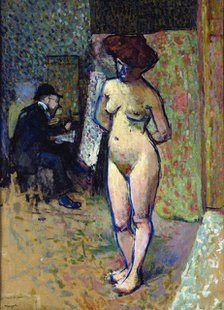 Matisse in the Manguin's studio, 1905. Creator: Marquet, Pierre-Albert (1875-1947).