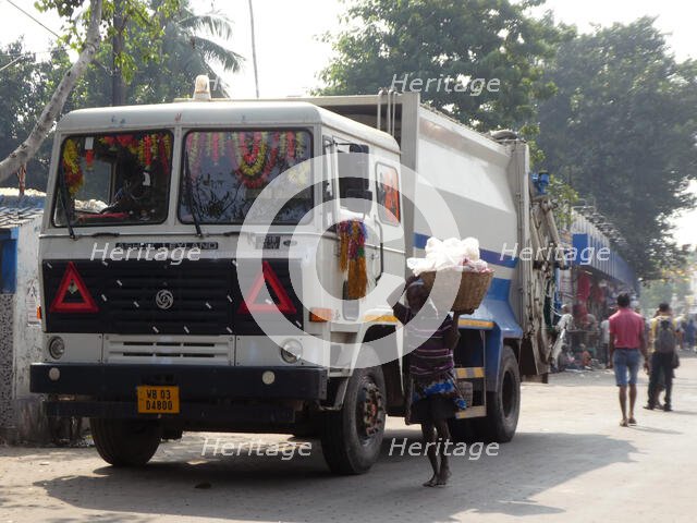 Ashok Leyland truck in West Bengal, India, 2019. Creator: Unknown.