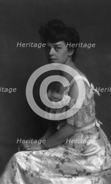 Helen Hay, three-quarter length portrait, seated, facing left, n.d.. Creator: Frances Benjamin Johnston.