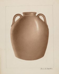 Stoneware Jar, c. 1937. Creator: Annie B Johnston.