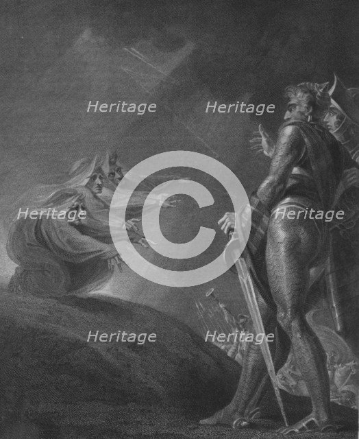'The Witches Appear to Macbeth and Banquo', c1820. Artist: William Bromley.