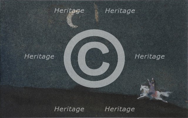 Illustration to The Tale of the Dead Princess and the Seven Knights. Artist: Malyutin, Sergei Vasilyevich (1859-1937)