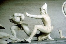 Archer and warrior from the West Pediment of the Temple of Aphaia,  Aegina, Greece, c500 - 480 BC. Artist: Unknown