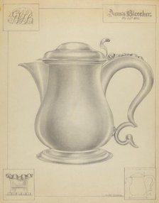 Silver Tankard, c. 1936. Creator: Hester Duany.