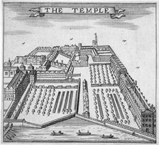 Temple, City of London, 1750.                                                 Artist: Anon