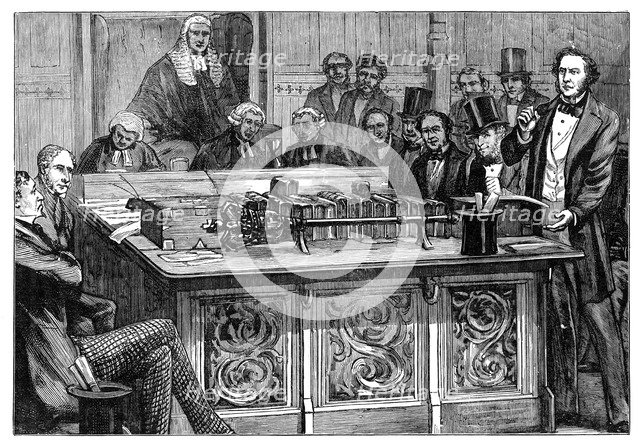 'Mr Gladstone attacking Mr Disraeli's first budget', 1852. Artist: Unknown