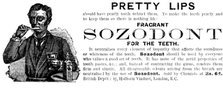 Advertisement for Sozodont for the Teeth, 1890. Creator: Unknown.