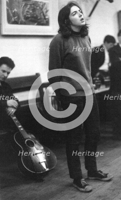 Anne Briggs singing at Cecil Sharp House, London, c1960s. Artist: Eddis Thomas