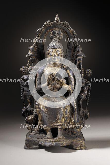 Buddha Shakyamuni or the Bodhisattva Maitreya, early 8th century. Creator: Unknown.