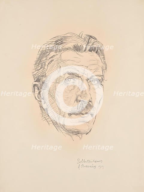 Self-portrait, 1929. Creator: Franz Barwig.