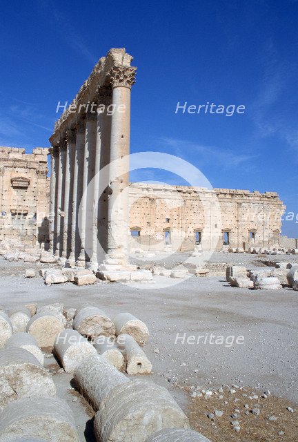 Courtyard of the Temple of Bel, Palmyra, Syria. 