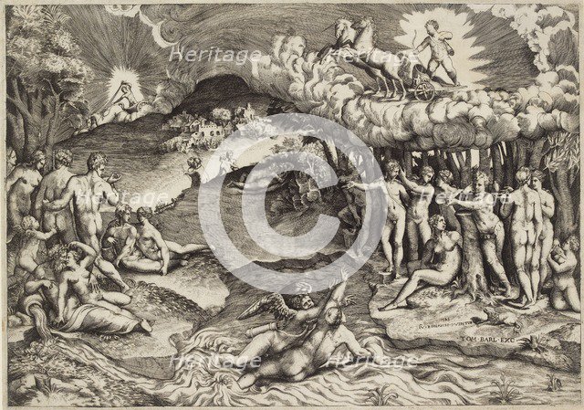 The Triumph of Love, 1545. Artists: Giulio Bonasone, Tommaso Barlacchi.