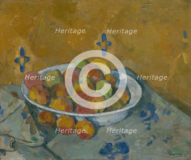 The Plate of Apples, c. 1877. Creator: Paul Cezanne.