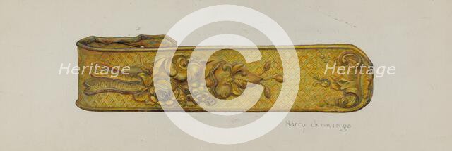 Tie-back, c. 1938. Creator: Harry Jennings.