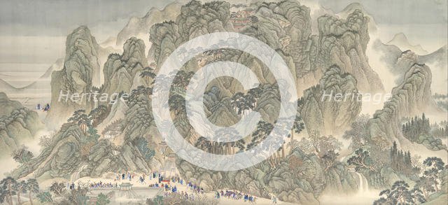 The Kangxi Emperor's Southern Inspection Tour, Scroll Three: Ji'nan to Mount Tai, datable to 1698. Creator: Wang Hui.