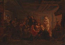 A scene from Hirvenhiihtäji, 1856. Creator: Robert Wilhelm Ekman.