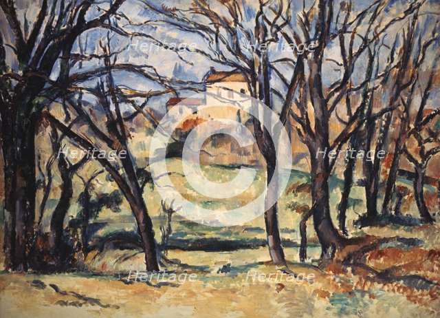 'House behind Trees on the Road to Tholonet', c1885. Artist: Paul Cezanne