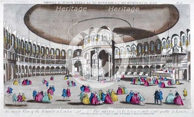 Interior view of the Rotunda in Ranelagh Gardens, Chelsea, London, c1760.         Artist: Anon