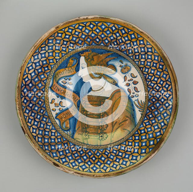 Display Plate with the Bust of a Woman, Italy, 1500/30. Creator: Unknown.