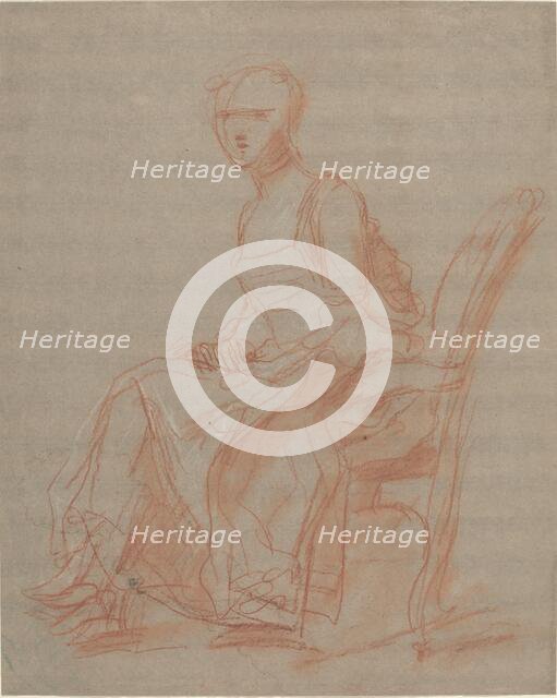 Seated Woman, possibly c. 1740. Creator: Unknown.