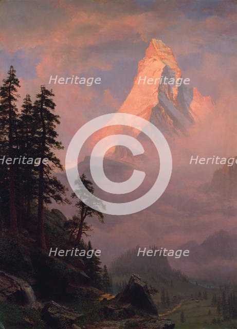 Sunrise on the Matterhorn, after 1875. Creator: Albert Bierstadt.