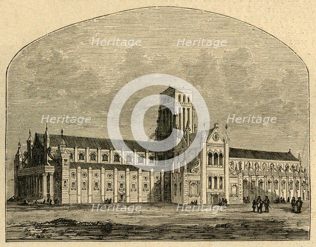 'St. Paul's after the Fall of the Spire, from a view by Hollar', (1897).  Creator: Unknown.