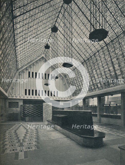'The Great Hall, Bank of Rotterdam, The Hague', 1920. Artists: Unknown, Hermann Friedrich Mertens.