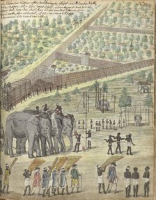 'Baptizing' an elephant, 1785. Creator: Jan Brandes.
