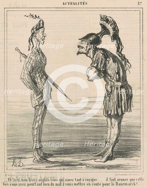 Eh bien! Mon brave anglais ..., 1864.  Creator: Honore Daumier.