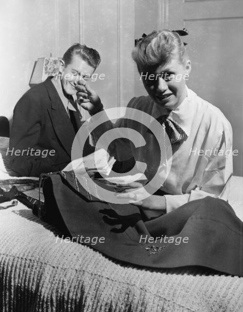 Portrait of June Christy and Bob Cooper, 1947 or 1948. Creator: William Paul Gottlieb.